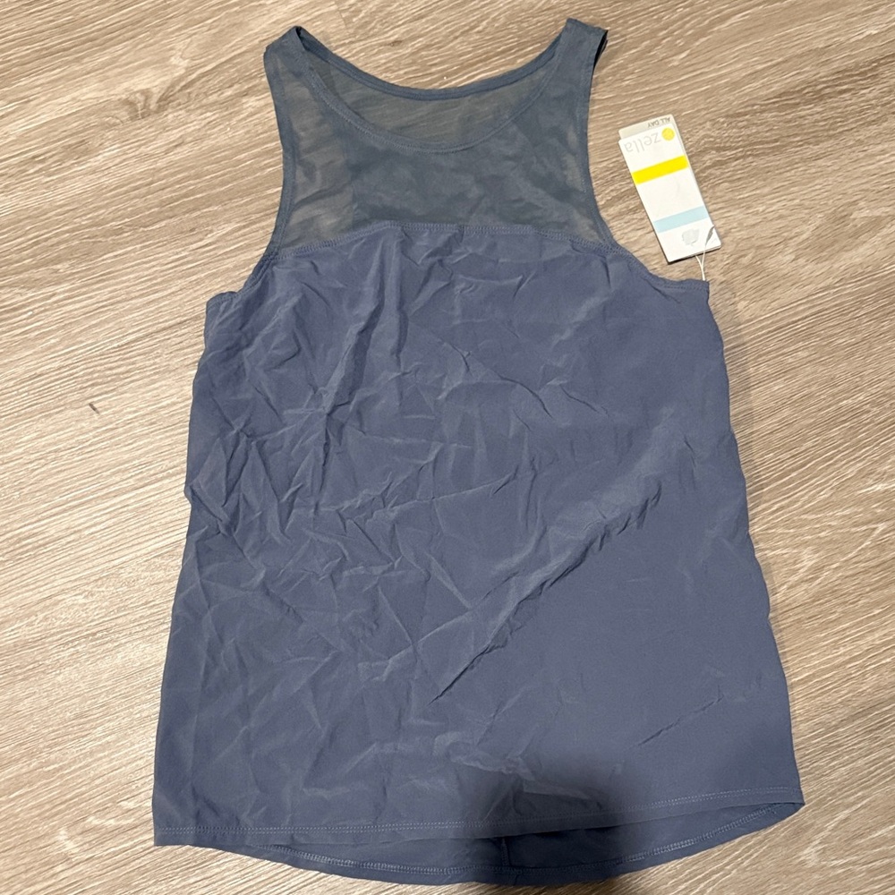 Zella Navy Mesh Tank Top